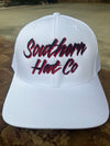White SHC Script Logo Rope Hat
